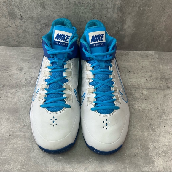 Nike Air Visi Pro 4 Basketball Sneakers 587562-004 Womens sz 9.5 - blue/white - Picture 2 of 7
